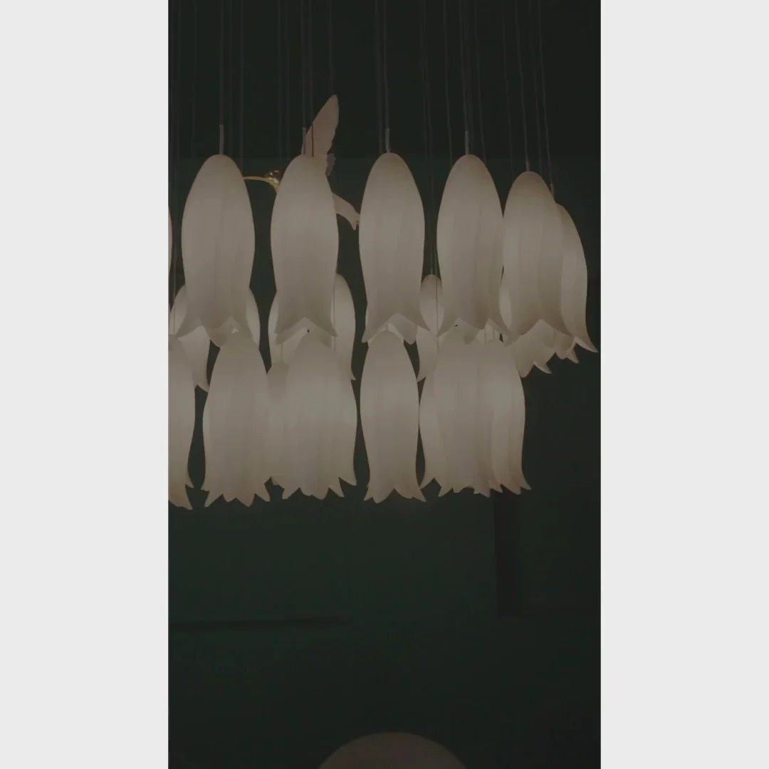 Petal Pirouette 'n' Tulip Falls Chandelier (60 Lights)